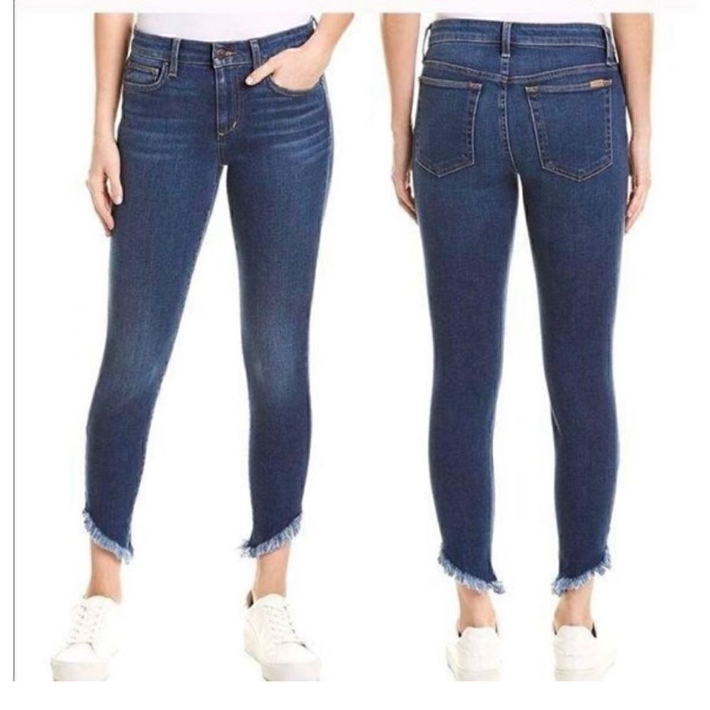 Joe’s the icon mid rise skinny ankle jeans 26 raw hem